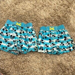 Disney Mickey Mouse Aqua and White Shorts, 3 and 4 available